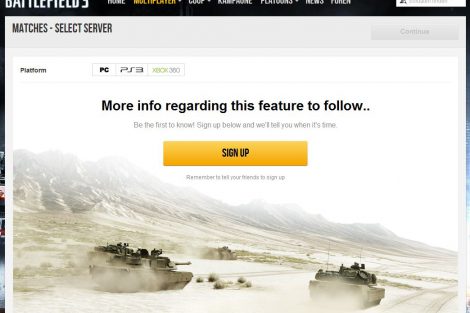 bf3 battlelog matches select server