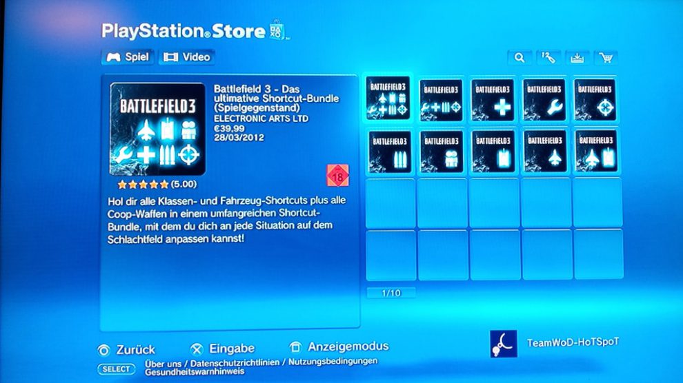 Battlefield 3 Extras jetzt im Playstation Store 5 ultimate