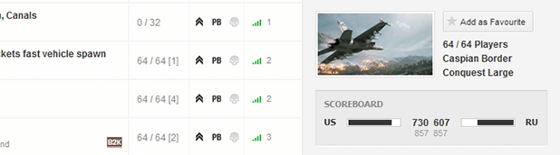 Battlefield 3: Über Serverpatches für Konsolen und das Livescoreboard 3 Battlelog Live Scoreboard Server