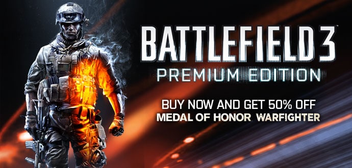 BF3 Premium Besitzer erhalten 50 Prozent Rabatt auf Medal of Honor: Warfighter bei Origin 1 BF3PED_690x330_UK