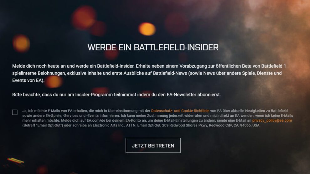 Battlefield 1 Beta startet für Insider 24 Stunden früher - Anmeldung nur noch heute! 2 Screenshot 1 2