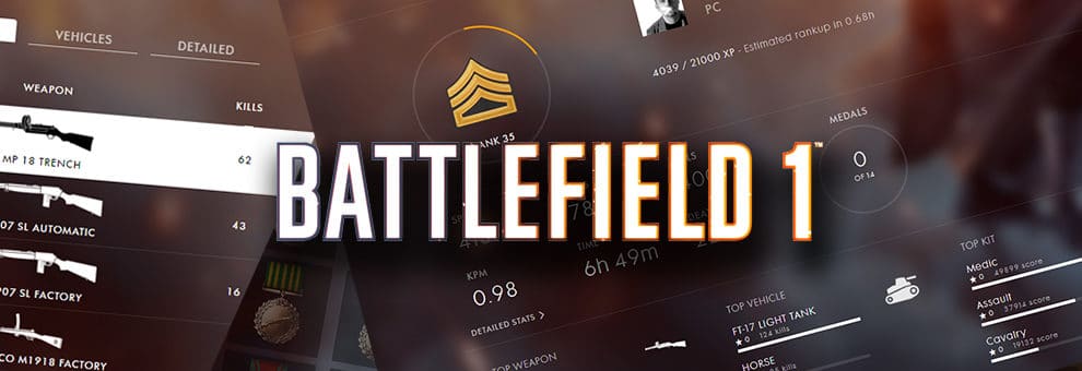 Battlefield 1 Beta Spielerprofil samt Stats, Auszeichnungen und Ausrüstung im Web anpassen 1 bf1 stats website teaser