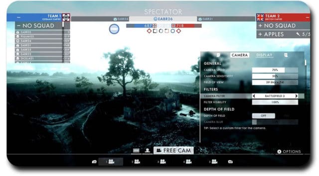 Der neue Battlefield 1 Spectator-Modus mit allerhand neuer Funktionen und Features.