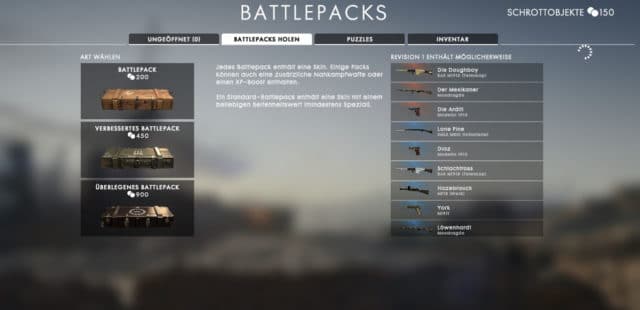 Kosten der der Battlepacks