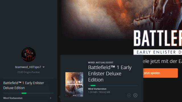 Battlefield 1: Erstes Update erschienen. Das sind die Änderungen 2 Erster Patch für Battlefield 1 erschienen.