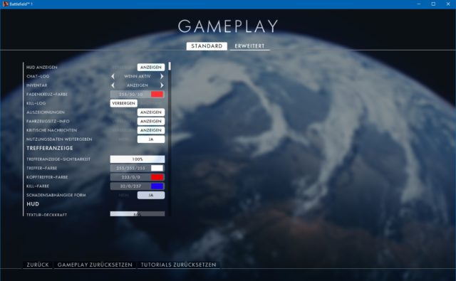 Battlefield 1 Gameplay Einstellungen (Einfach)