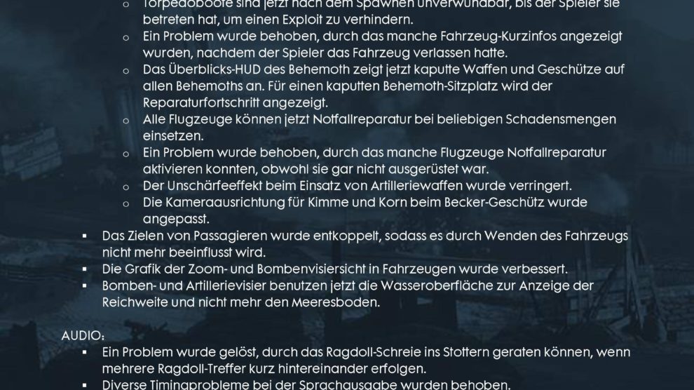 Battlefield 1 Patch hat ein 16 Seiten langes Changelog 14 file page13