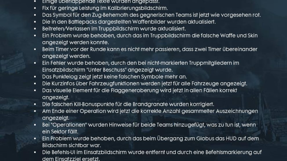Battlefield 1 Patch hat ein 16 Seiten langes Changelog 9 file page8