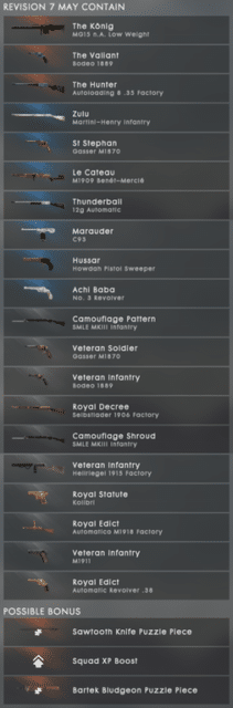 Die siebte Revision der Battlefield 1 Battlepacks und Premium Battlepack ist nun verfügbar 2 rev7