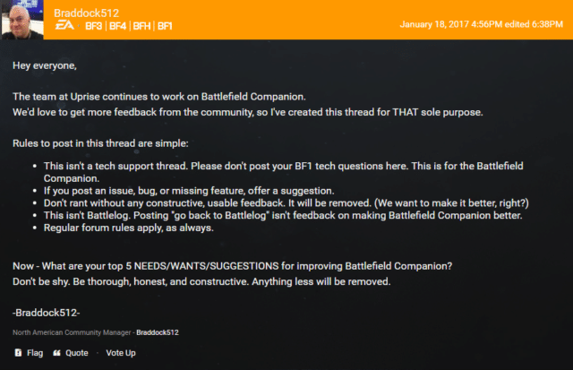 Feedback zur Weiterentwicklung des Battlefield Companion 2 Screenshot 1 1