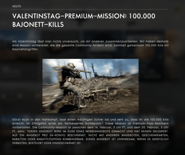 Battlefield 1 Valentines Mission