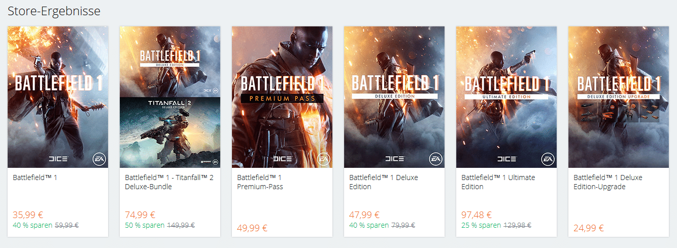 Battlefield 1 im Sale bis zu 40% reduziert 2 bf1 sale