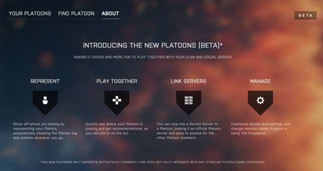 Battlefield 1: Platoons stehen nun im Mittelpunkt der Entwickler 3 Platoon Menü im Battlefield 1 CTE
