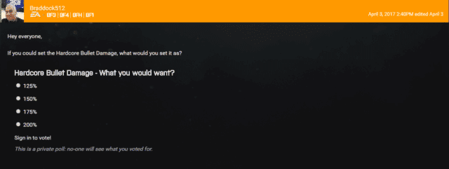 Battlefield 1: Offizielles Voting für Waffenschaden im Hardcore-Modus 2 bf1 hardcore damage voting