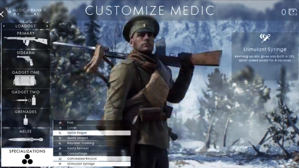 Battlefield 1: Perks kommen zurück auf´s Schlachtfeld 5 bf1 Specilizations medic