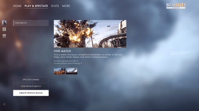 Battlefield 1 Incursions wird in Kürze um "Privat-Matches-Funktion" erweitert 2 bf1 incursions Private Matches Overview 1 1