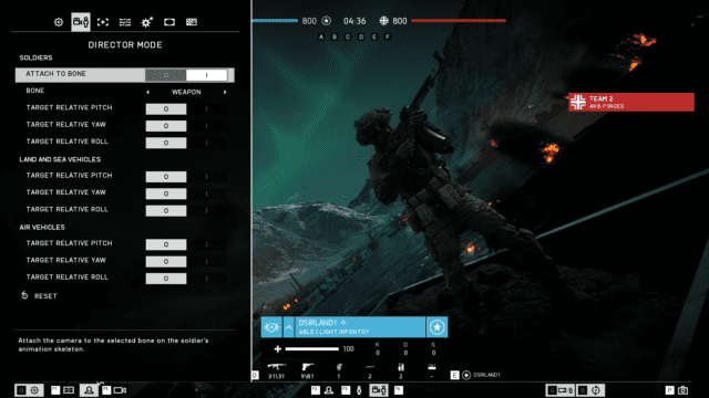 Player view in Battlefield V Spectator Mode