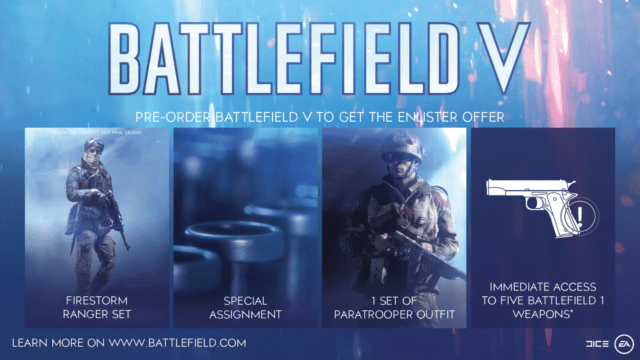 Das Pre-Order bzw. Enlister Angebot für Battlefield V wurde erweitert 2 Die neuen zusätzlichen Pre-Oder Inhalte
