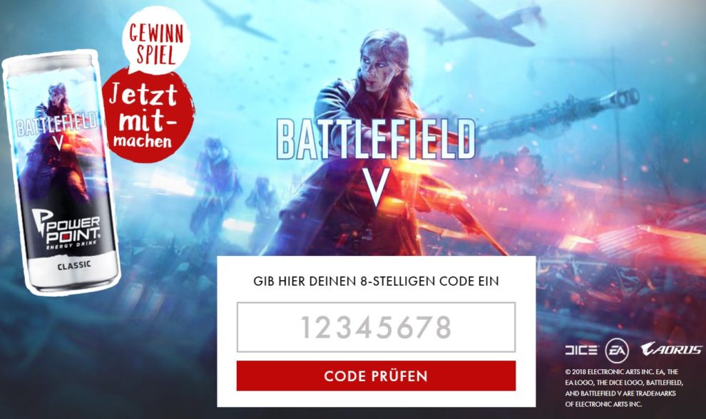 Battlefield V Engery Drink trinken und tolle Preise gewinnen 11 battlefieldv powerpoint engery teaser