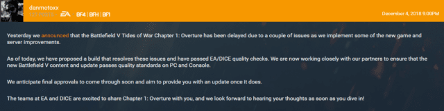 Battlefield V: DICE meldet sich zum verschobenen Update, das Update wird bereits getestet 2 Screenshot 1 1