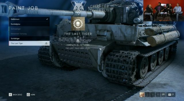 battlefield v the last tiger tank skin
