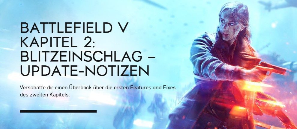 Battlefield V Changenotes zum Lightning Strikes Update