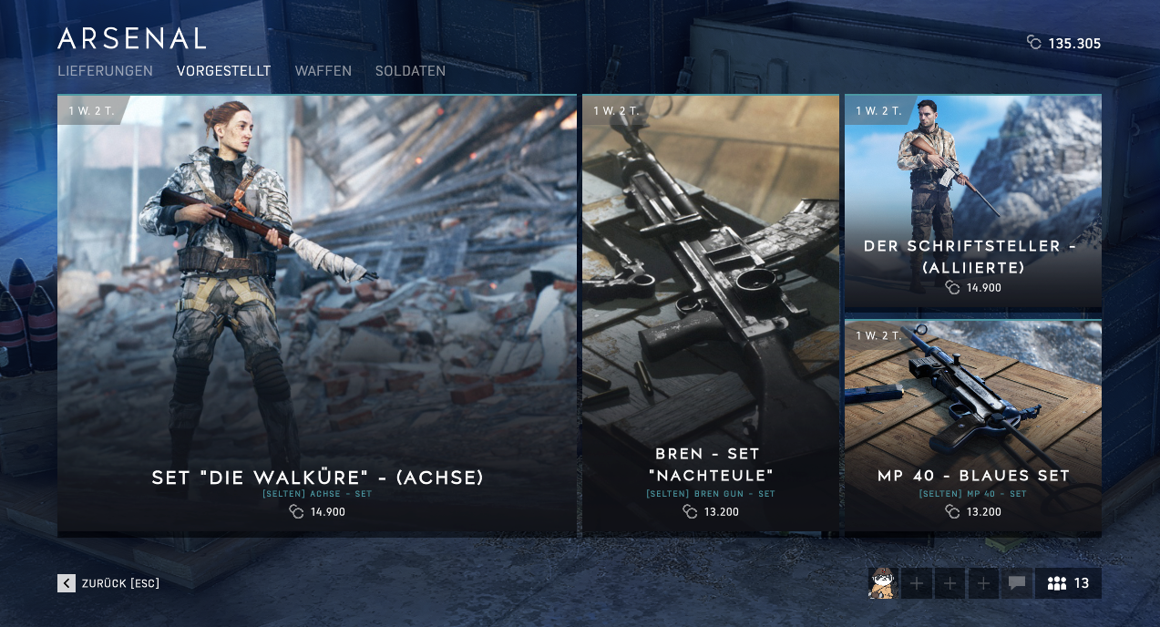 Battlefield V: Neue Items im Arsenal, Waffen aus vorherigen Tides of War Missionen ab Morgen zum Kauf verfügbar 2 Screenshot 4