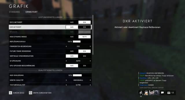 Battlefield V im Test mit Raytracing und DLSS mit einer RTX 2080TI 4 DXR Option in Battlefield V