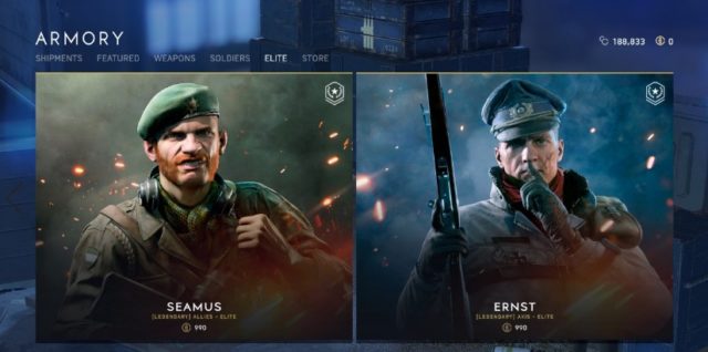Battlefield V Elitesoldaten Ingame Store