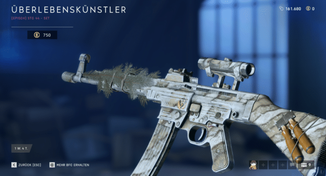 "Große" Empörung über Konzeptänderungen an den Battlefield V Mikrotransaktionen 3 Ein epischer Waffenskin kostet etwa 7,50 Euro.