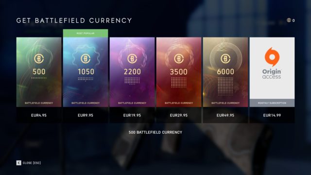Battlefield V: Echtgeld-Währung / Boins werden morgen eingeführt 3 battlefield v currency costs