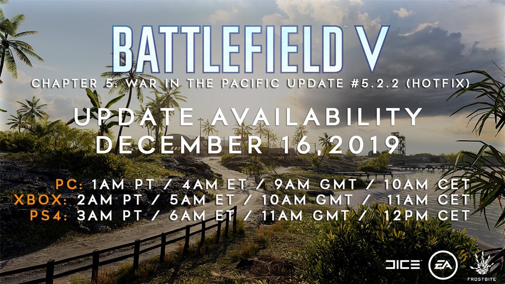 Battlefield V: Hotfix Update 5.2.2 erscheint Morgen 17 Battlefield V Hotfix Update 5.2.2 erscheint Morgen