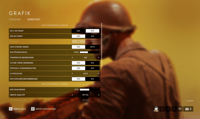 Battlefield V Grafikoptionen