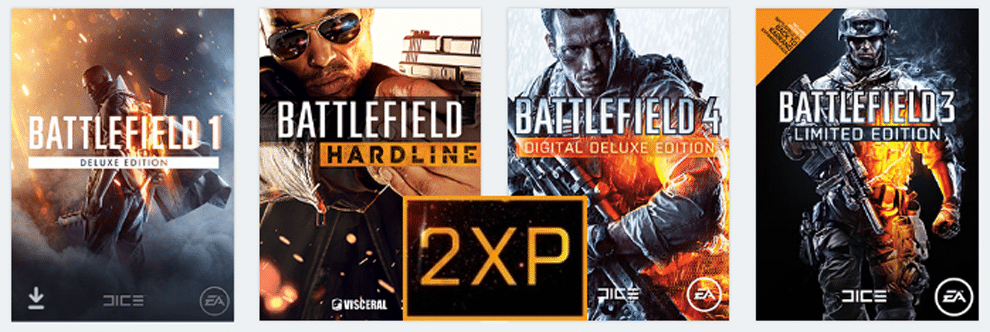 Double XP Battlefield 1 Battlefield 4 Battlefield 3 Battlefield Hardline