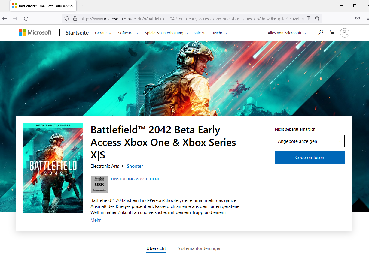 Battlefield 2042 Beta Microsoft Store