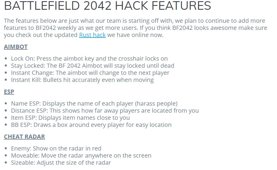 Battlefield 2042: Cheat-Hersteller bewirbt ersten Multi-Hack 2 battlefield 2042 first hack
