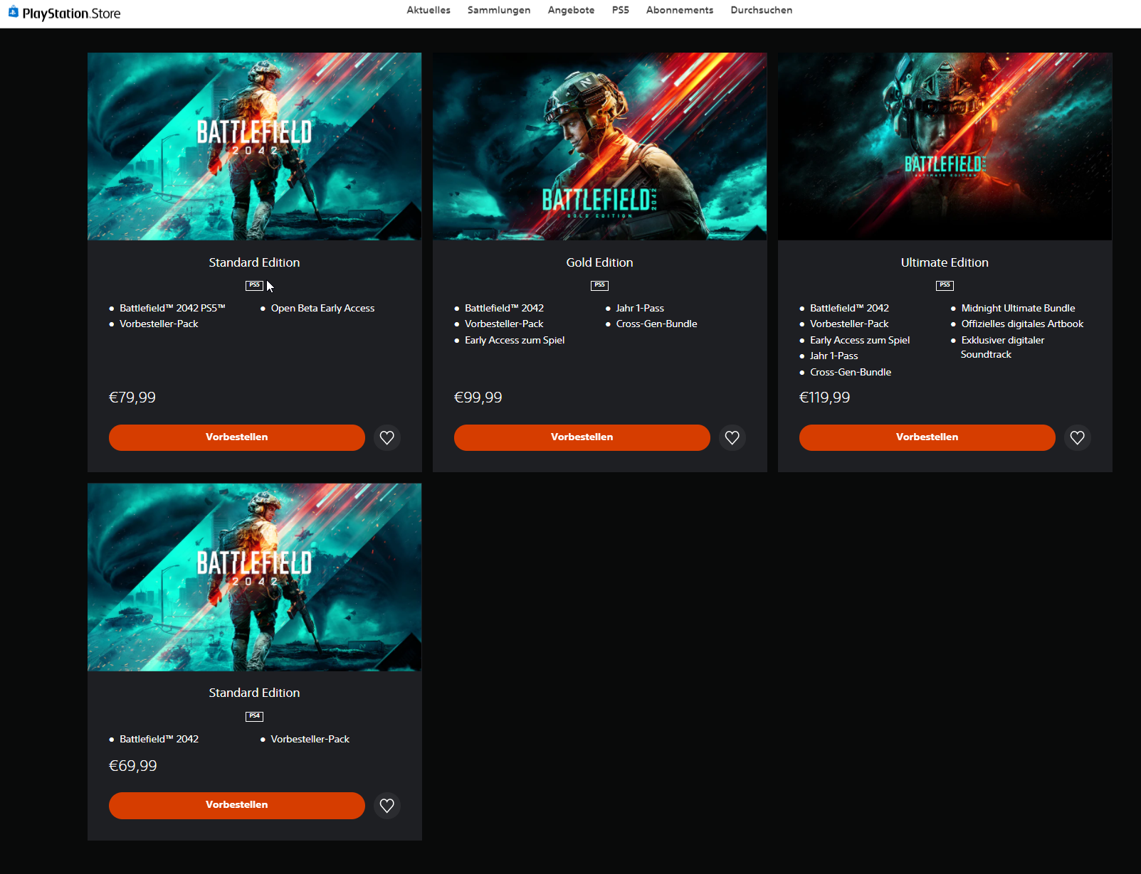 Sony ändert das Angebot: Keine Battlefield 2042 Beta für Playstation 4 Spieler? 2 Playstation Store Battlefield 2042 No Beta