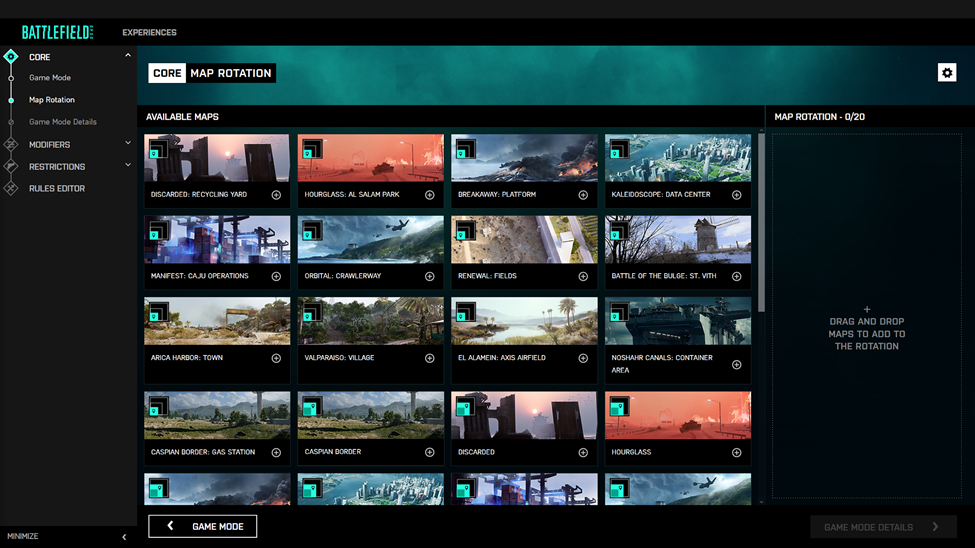 Brandneuer Battlefield Portal Gameplay-Trailer und viele neue Informationen zum ultimativen Battlefield-Builder 4 3 multiple layouts for choosing maps