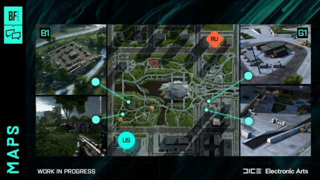 DICE zu Kartenänderungen in Battlefield 2042: Patch kommt leider nicht nicht vor Saison 1, Fahrzeug-Anpassungen bereits im April 2 battlefield 2042 maps kaleido cover1.adapt .crop16x9