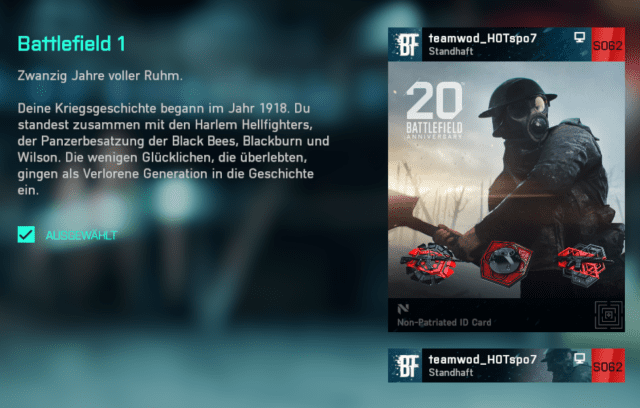 Battlefield 2042: "20th Anniversary of Battlefield" Playcards jetzt verfügbar 2 2022 09 06 16 29 18 Battlefield™ 2042