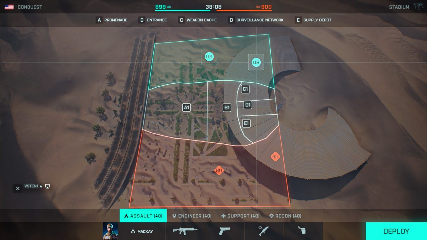 Battlefield 2042 Season 7: Zweite "neue" Karte "Stadium" ist jetzt verfügbar 8 deploy screen.jpg.adapt .1456w