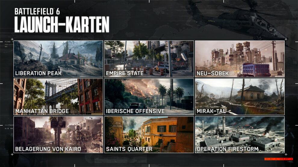 Battlefield 6 Multiplayer Maps im Ueberblick