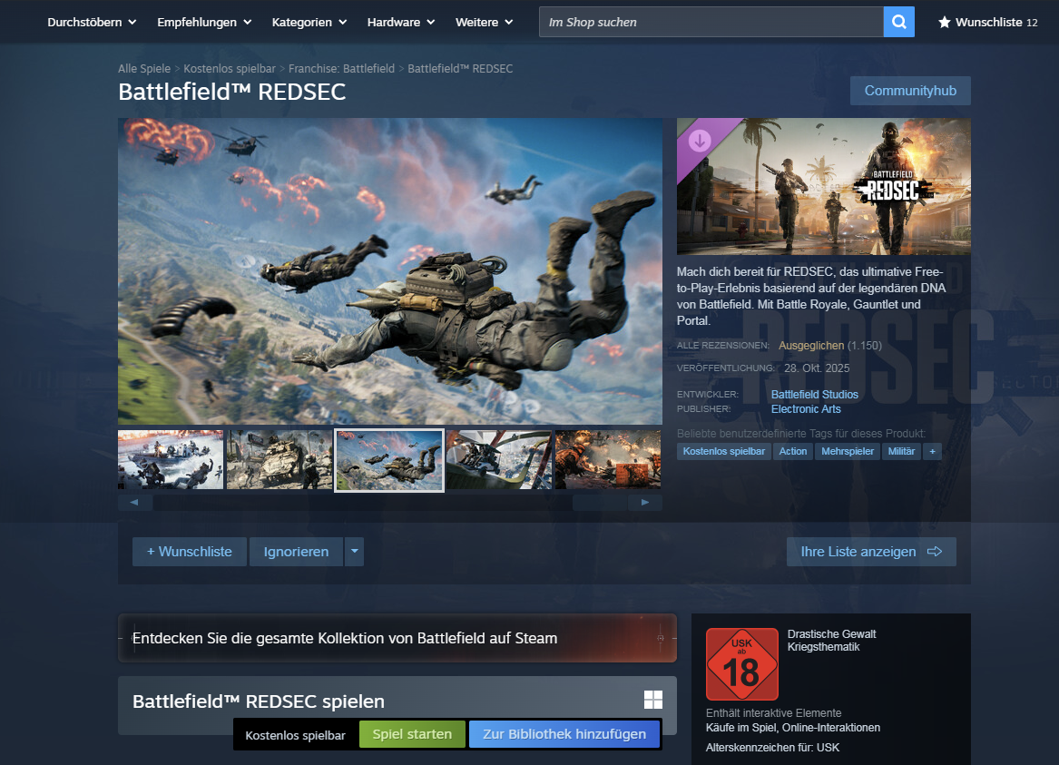 So installierst du Battlefield RedSec – Der kostenlose Battle Royale Modus aus Battlefield 6 4 So installierst du Battlefield RedSec – Der kostenlose Battle Royale Modus aus Battlefield 6 Steam