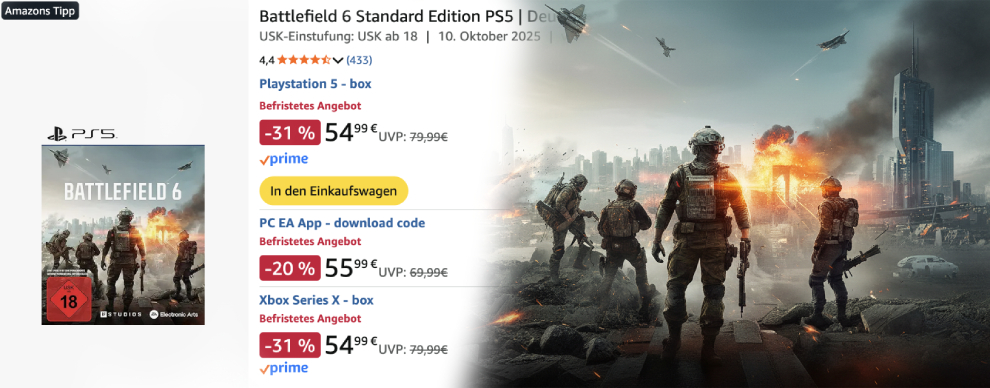 Battlefield 6: Stark reduziert bei Amazon – Das ultimative Schnäppchen für Shooter-Fans! 1 bf6 angebot amazon