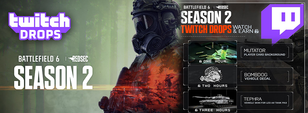 Battlefield 6 Season 2: Twitch Drops starten Mittwoch– Alle Belohnungen, Watchtime und Infos im Überblick 1 bf6 twitch drops season2 teaser