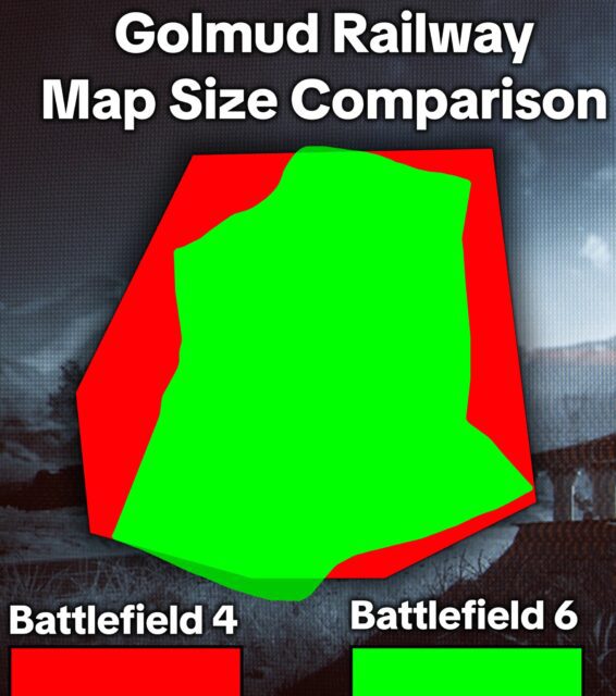 Battlefield 6 vs. Battlefield 4 Golmud Railway im Groessenvergleich