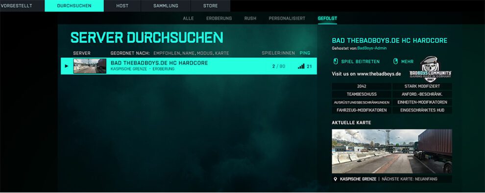 Bad Boys Community " Besucht unseren neuen Battlefield 2042 Hardcore Server!" 1 bbcserver